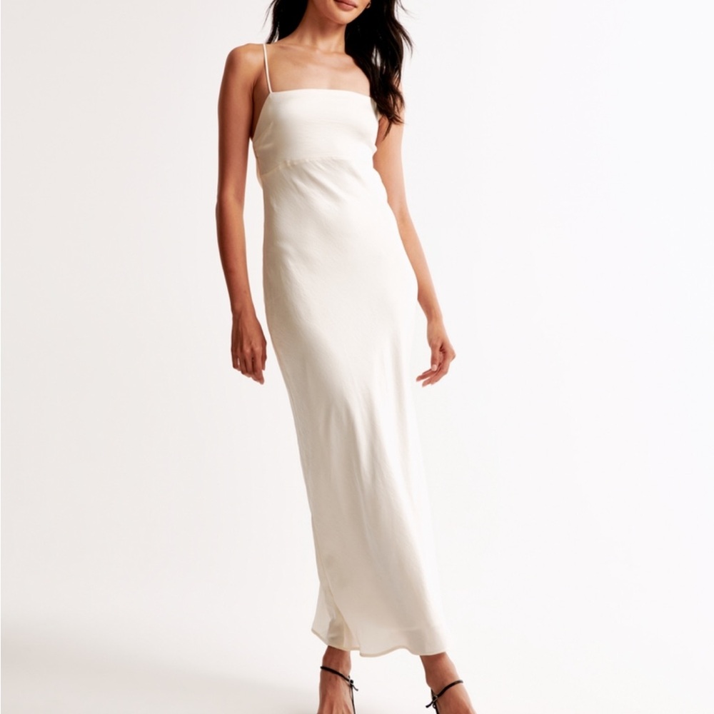 Abercrombie & Fitch White Maxi Dress